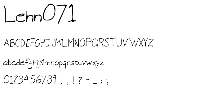 LEHN071 font