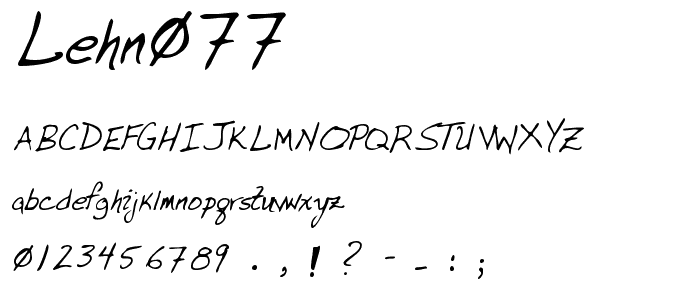 LEHN077 font