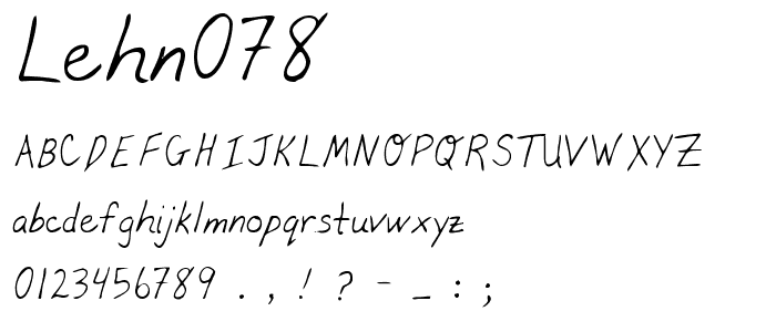 LEHN078 font