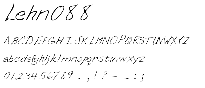 LEHN088 font