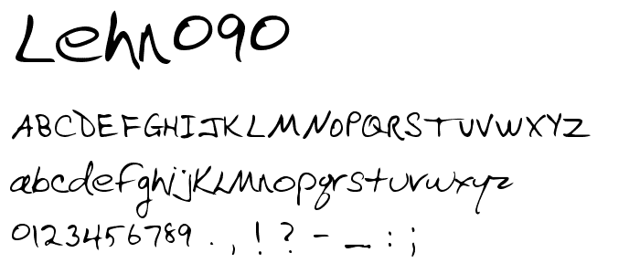 LEHN090 font