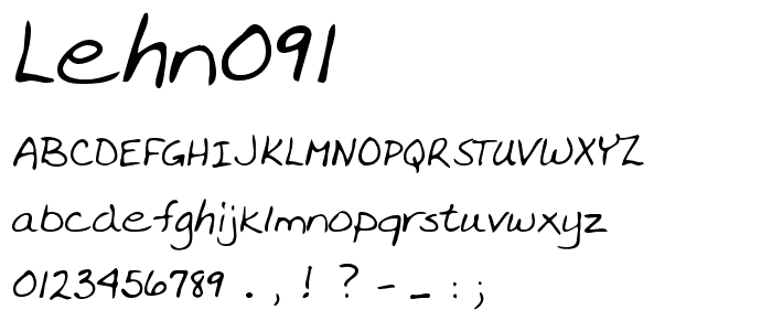 LEHN091 font