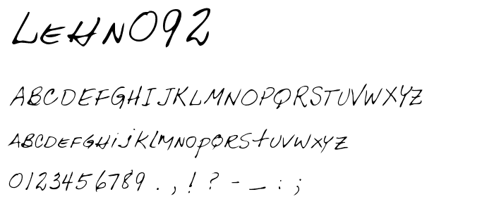 LEHN092 font