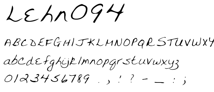 LEHN094 font