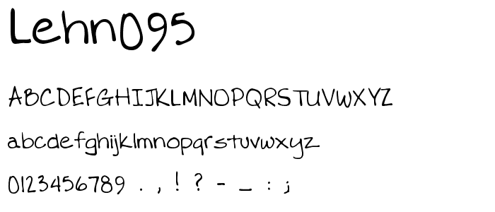 LEHN095 font