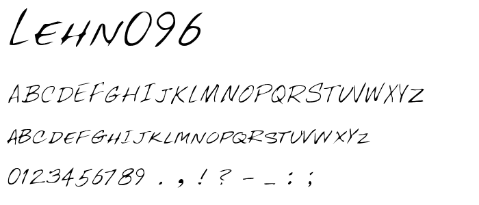 LEHN096 font