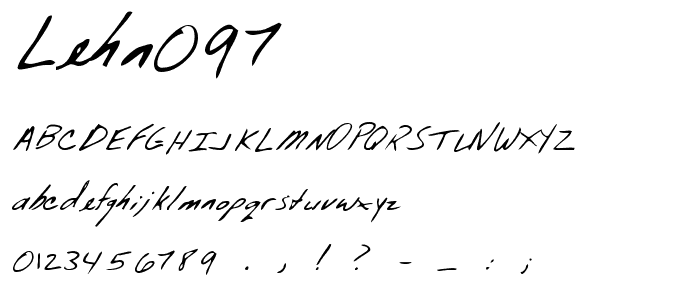 LEHN097 font