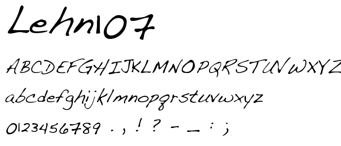 LEHN107 font