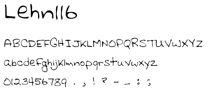 LEHN116 font