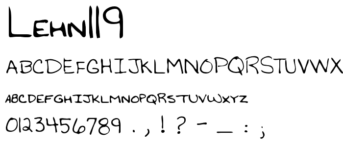 LEHN119 font