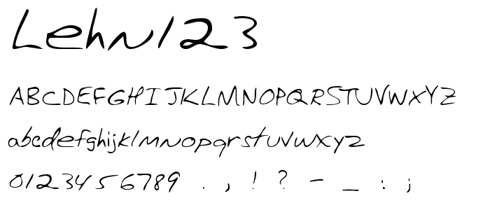 LEHN123 font