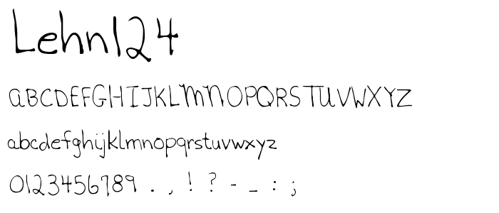 LEHN124 font