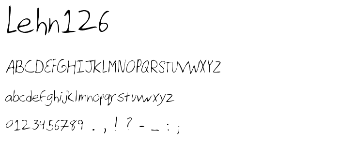 LEHN126 font