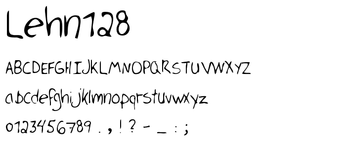 LEHN128 font