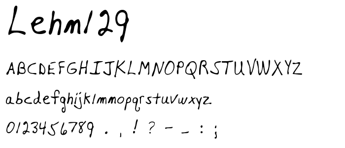 LEHN129 font