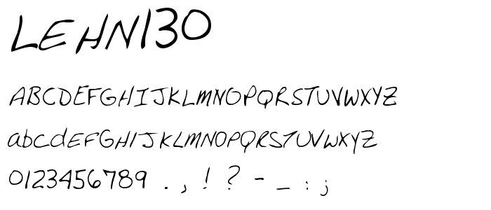 LEHN130 font