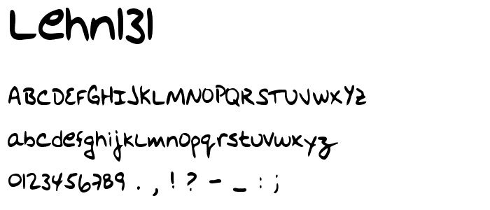 LEHN131 font