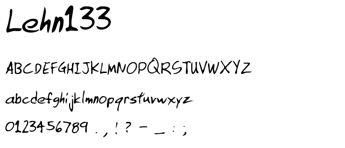 LEHN133 font