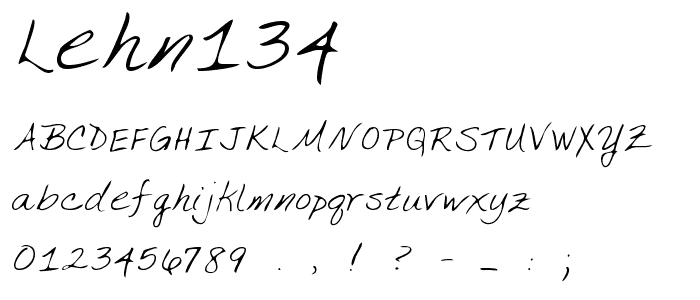 LEHN134 font