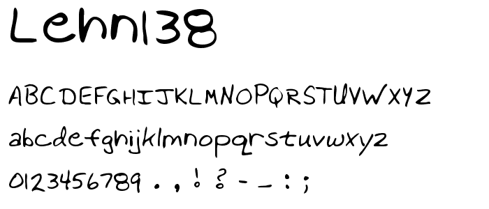 LEHN138 font