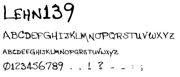 LEHN139 font