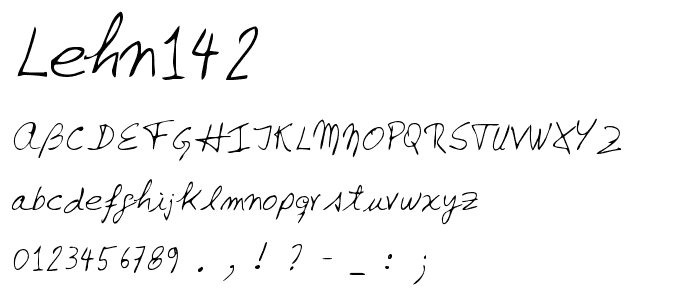 LEHN142 font