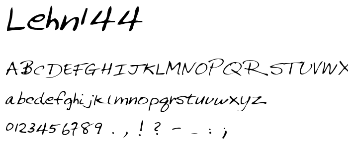 LEHN144 font