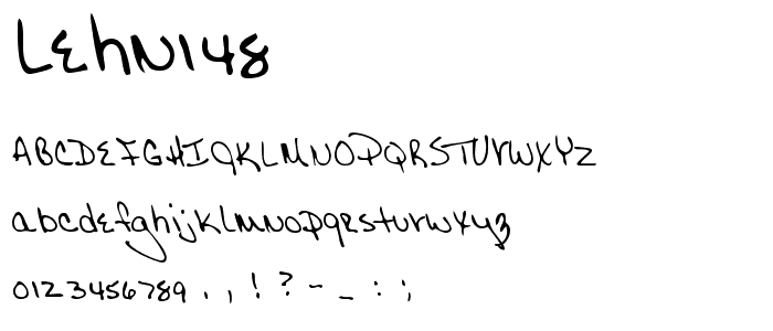 LEHN148 font