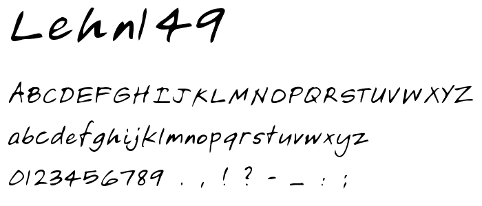 LEHN149 font