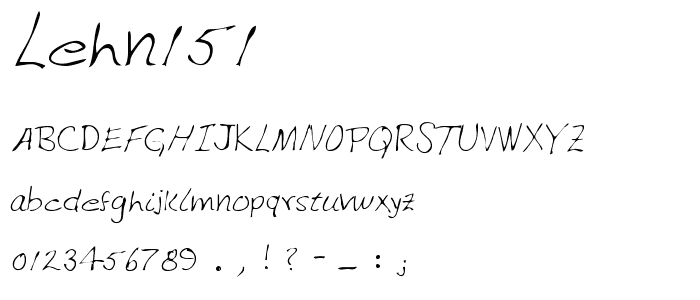 LEHN151 font