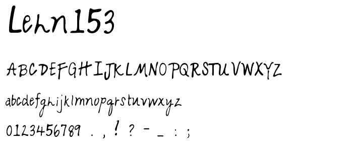 LEHN153 font