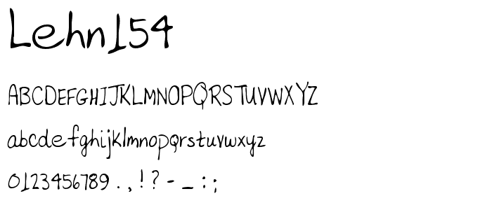 LEHN154 font