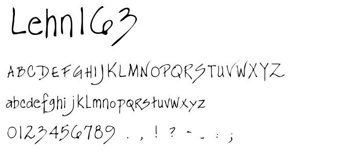 LEHN163 font