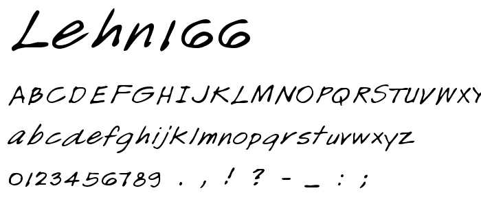 LEHN166 font