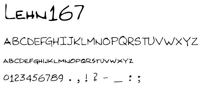 LEHN167 font