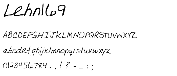 LEHN169 font