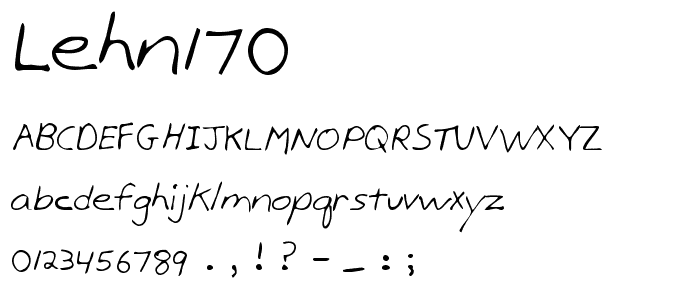 LEHN170 font