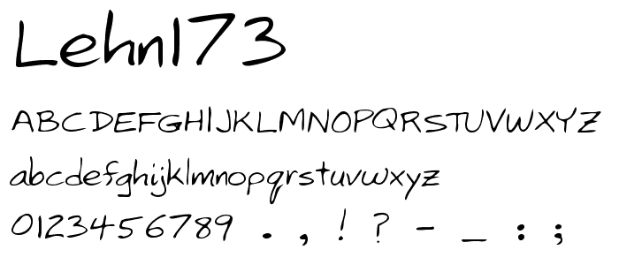 LEHN173 font