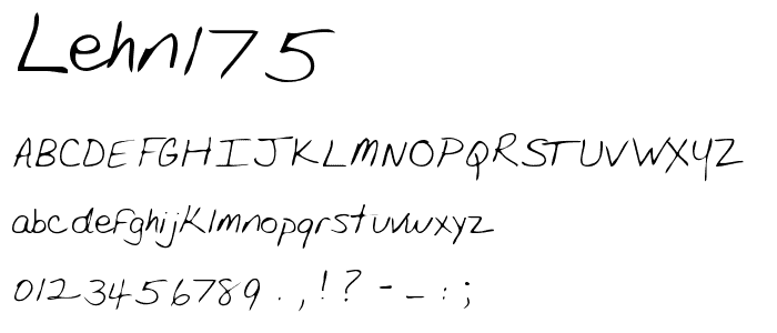 LEHN175 font