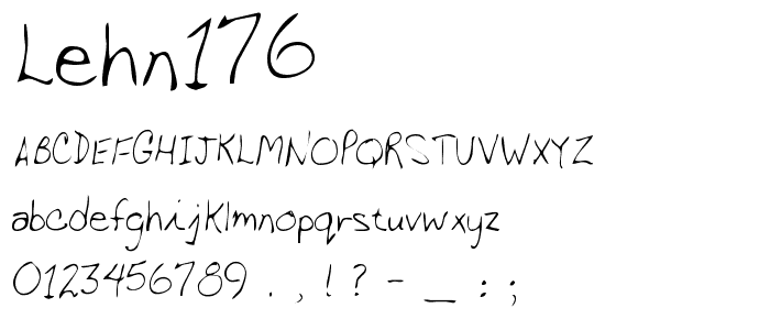 LEHN176 font