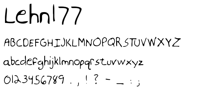 LEHN177 font