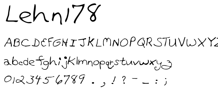 LEHN178 font