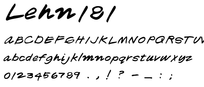 LEHN181 font