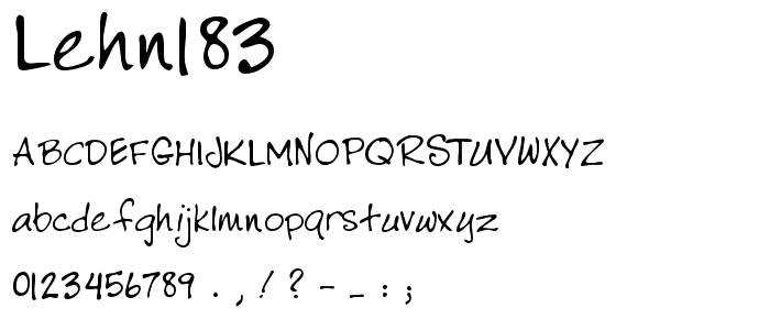 LEHN183 font