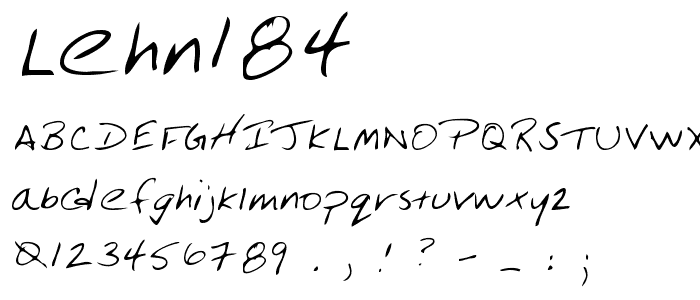 LEHN184 font