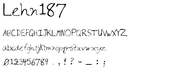 LEHN187 font