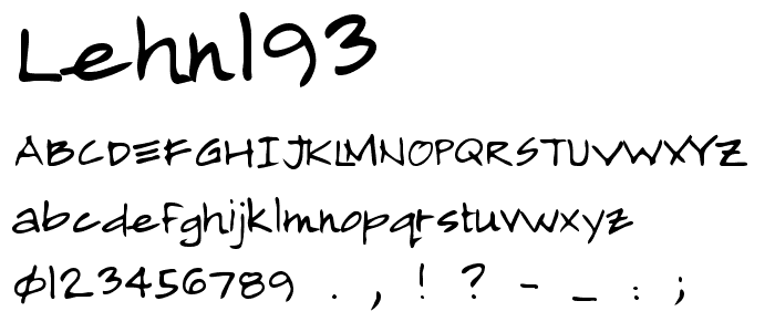 LEHN193 font