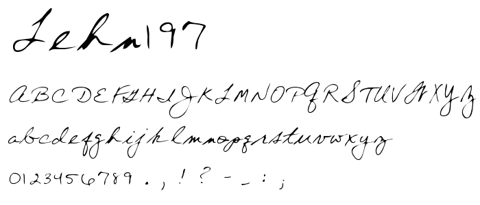 LEHN197 font