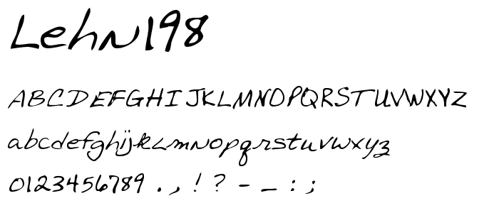 LEHN198 font