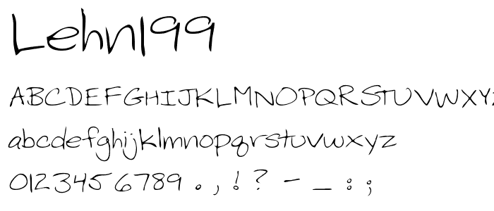 LEHN199 font